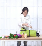 Reusable Folding Shopping Bag With Foldable Wheels for Shopping or Groceries