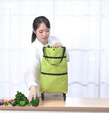 Spring Sale - Reusable Folding Shopping Bag With Foldable Wheels for Shopping or Groceries