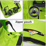 Reusable Folding Shopping Bag With Foldable Wheels for Shopping or Groceries