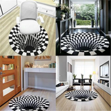 3D Round Vortex Visual Illusion Rug