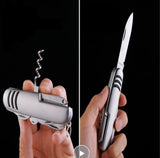 10 in one Multi-function Outdoor Folding Survival Knife