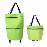 Reusable Folding Shopping Bag With Foldable Wheels for Shopping or Groceries