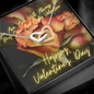 "You Will Always Be My One And Only Valentine" - two locked hearts necklace