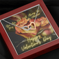 "You Will Always Be My One And Only Valentine" - two locked hearts necklace