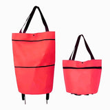 Spring Sale - Reusable Folding Shopping Bag With Foldable Wheels for Shopping or Groceries