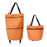 Spring Sale - Reusable Folding Shopping Bag With Foldable Wheels for Shopping or Groceries