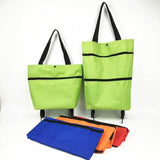 Spring Sale - Reusable Folding Shopping Bag With Foldable Wheels for Shopping or Groceries