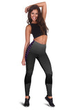 Leggings - Carbon Fiber Purple Checkered Leggings