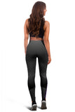 Leggings - Carbon Fiber Purple Checkered Leggings