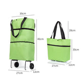 Spring Sale - Reusable Folding Shopping Bag With Foldable Wheels for Shopping or Groceries