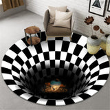 3D Round Vortex Visual Illusion Rug