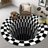 3D Round Vortex Visual Illusion Rug