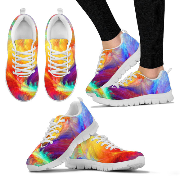 Rainbow colors with White Sole