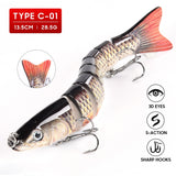 8 segmented, Multi jointed swimbait fishing lures