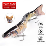 8 segmented, Multi jointed swimbait fishing lures