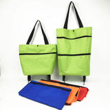 Reusable Folding Shopping Bag With Foldable Wheels for Shopping or Groceries
