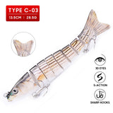 8 segmented, Multi jointed swimbait fishing lures