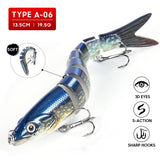 8 segmented, Multi jointed swimbait fishing lures