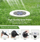1-16 Pcs LED Solar Power Flat Buried Light In-Ground Lamp Outdoor Path Garden