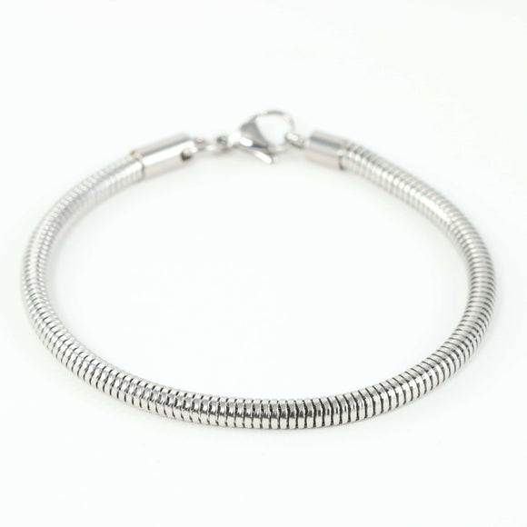 Beautiful Stainless Steel Ball Clasp Style Bracelet for your Charms.