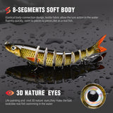 8 segmented, Multi jointed swimbait fishing lures