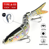 8 segmented, Multi jointed swimbait fishing lures