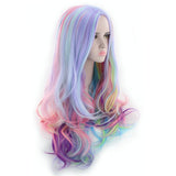 24inch long Halloween Multicolor hair Costume Wigs for Women