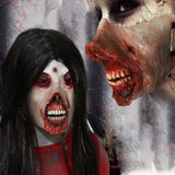 new for 2021 Halloween latex Scary mask, open mouth, burn horror, half face latex mask